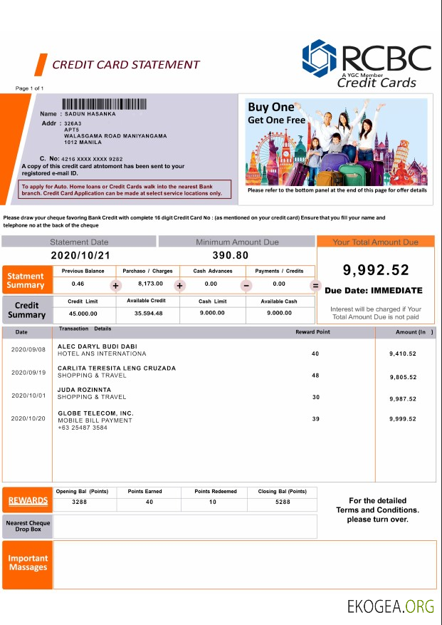 Philippines Rizal Commercial Banking Corporation (RCBC) banque st PSD